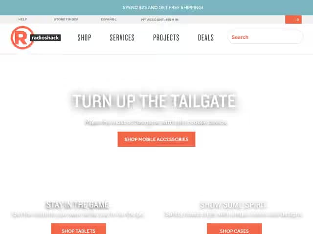 RadioShack archive image: Last redesign, 2014
